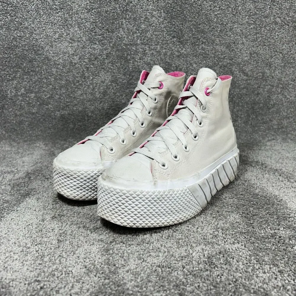 Converse Chuck Taylor All Star Lift 2X Hi Women’s 8.5 Pale Putty Platform Shoes